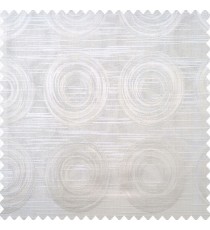 Cream and beige color geometric circles design shapes texture layers with horizontal lines polyester main curtain
